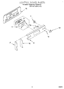 CONTROL PANEL Diagram and Parts List for FES340YW2  Roper Range