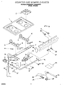 COOKTOP AND MANIFOLD, LIT/OPTIONAL Diagram and Parts List for SF305BEWN1  Whirlpool Range