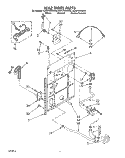 REAR PANEL Diagram and Parts List for 4CA2762XWW0  Whirlpool Washer