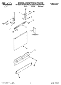 DOOR AND PANEL PARTS Diagram and Parts List for DU1065XTPB0  Whirlpool Dishwasher