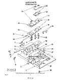 LATCH Diagram and Parts List for KEMS376TWH0  KitchenAid Microwave Oven Combo