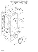 REFRIGERATOR LINER Diagram and Parts List for GD27DFXFW01  Whirlpool Refrigerator