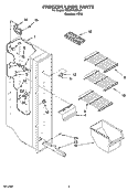 FREEZER LINER PARTS Diagram and Parts List for 6ED2FHKXRL01  Whirlpool Refrigerator