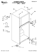 CABINET PARTS Diagram and Parts List for ET6WSKXSQ01  Whirlpool Refrigerator