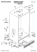 CABINET PARTS Diagram and Parts List for KSRA22KNSS01  KitchenAid Refrigerator