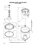 AGITATOR, BASKET AND TUB Diagram and Parts List for LA5280XTW1  Whirlpool Washer
