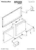 DOOR PARTS Diagram and Parts List for KBAU482TSS00  KitchenAid Wall Oven