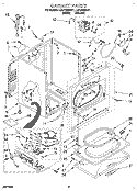 CABINET Diagram and Parts List for LGC7858AW1  Whirlpool Dryer