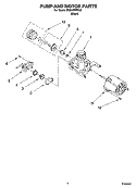 PUMP AND MOTOR PARTS Diagram and Parts List for DU811SWPU3  Whirlpool Dishwasher