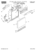 FRAME AND CONSOLE Diagram and Parts List for RUD5750DB4  Roper Dishwasher