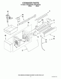 ICEMAKER PARTS Diagram and Parts List for KBFS20EVBL6  KitchenAid Refrigerator