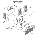 CABINET PARTS Diagram and Parts List for ACQ082PR0  Whirlpool Air Conditioner