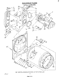 BULKHEAD Diagram and Parts List for LG7806XPW0  Whirlpool Dryer