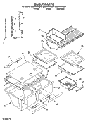 SHELF PARTS Diagram and Parts List for GR2SHWXVS00  Whirlpool Refrigerator