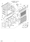 CABINET Diagram and Parts List for R183F0  Whirlpool Air Conditioner