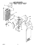 AIR FLOW Diagram and Parts List for 8ED22PWXAW02  Whirlpool Refrigerator