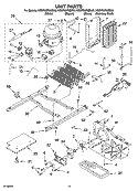 UNIT PARTS Diagram and Parts List for KSRP22FNBT00  KitchenAid Refrigerator