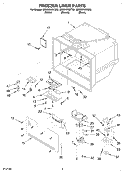 FREEZER LINER Diagram and Parts List for GB8SHKXKB00  Whirlpool Refrigerator