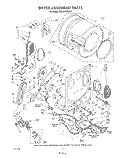 DRYER BULKHEAD Diagram and Parts List for KGLC500TAL1  KitchenAid Washer Dryer Combo