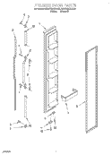 FREEZER DOOR Diagram and Parts List for KSRP22KDAL00  KitchenAid Refrigerator