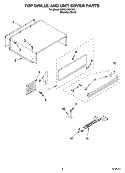 TOP GRILLE AND UNIT COVER PARTS Diagram and Parts List for KSSC42QKS02  KitchenAid Refrigerator