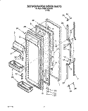 REFRIGERATOR DOOR Diagram and Parts List for 3VED27DQAW00  Whirlpool Refrigerator