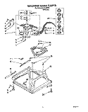 MACHINE BASE Diagram and Parts List for AL2121WW1  Whirlpool Washer