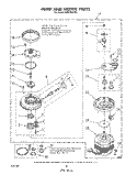 PUMP AND MOTOR Diagram and Parts List for DP8700XTN1  Whirlpool Dishwasher