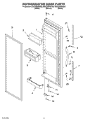 REFRIGERATOR DOOR Diagram and Parts List for ED5CHQXKB00  Whirlpool Refrigerator