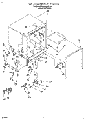 TUB ASSEMBLY Diagram and Parts List for GDP8500XXN3  Whirlpool Dishwasher