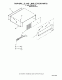 TOP GRILLE AND UNIT COVER PARTS Diagram and Parts List for KSSS42FTX04  KitchenAid Refrigerator