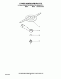 LOWER WASHARM PARTS Diagram and Parts List for GU3200XTVQ3  Whirlpool Dishwasher