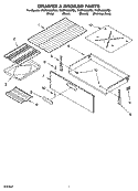 DRAWER & BROILER PARTS, MISCELLANEOUS PARTS Diagram and Parts List for YKERA205PB0  KitchenAid Range