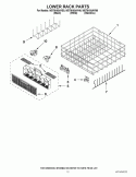 Part Location Diagram of WPW10386883 Whirlpool Dishrack