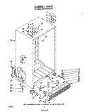 CABINET Diagram and Parts List for ED22MMXLWR1  Whirlpool Refrigerator