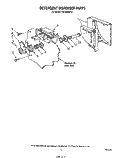 DETERGENT DISPENSER Diagram and Parts List for DU1800XP2  Whirlpool Dishwasher