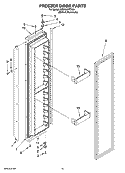 FREEZER DOOR PARTS Diagram and Parts List for KSSS48FTX00  KitchenAid Refrigerator