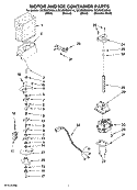 MOTOR AND ICE CONTAINER PARTS Diagram and Parts List for GC3SHEXNT16  Whirlpool Refrigerator