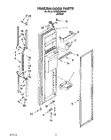 FREEZER DOOR Diagram and Parts List for 3XARG485WP01  Whirlpool Refrigerator