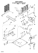 UNIT Diagram and Parts List for ET8RHMXKT02  Whirlpool Refrigerator