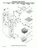 FREEZER LINER PARTS Diagram and Parts List for KSCS25FVBL03  KitchenAid Refrigerator