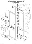 REFRIGERATOR DOOR PARTS Diagram and Parts List for KSSC48QMS00  KitchenAid Refrigerator