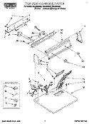 TOP AND CONSOLE, LIT/OPTIONAL Diagram and Parts List for RGL4632BL0  Roper Dryer