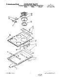 COOKTOP Diagram and Parts List for KEDS207YWH2  KitchenAid Range