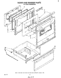 DOOR AND DRAWER Diagram and Parts List for RE960PXPW0  Whirlpool Range