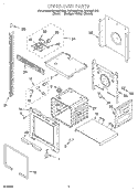 UPPER OVEN Diagram and Parts List for RBD245PDQ9  Whirlpool Wall Oven