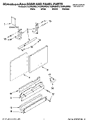 DOOR AND PANEL PARTS Diagram and Parts List for KUDP02IRWH3  KitchenAid Dishwasher
