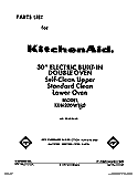 COVER Diagram and Parts List for KEBI200WBL0  KitchenAid Wall Oven