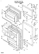 DOOR Diagram and Parts List for 3VET16GKBW01  Whirlpool Refrigerator