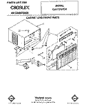 CABINET AND FRONT Diagram and Parts List for CAH12W04  Crosley Air Conditioner